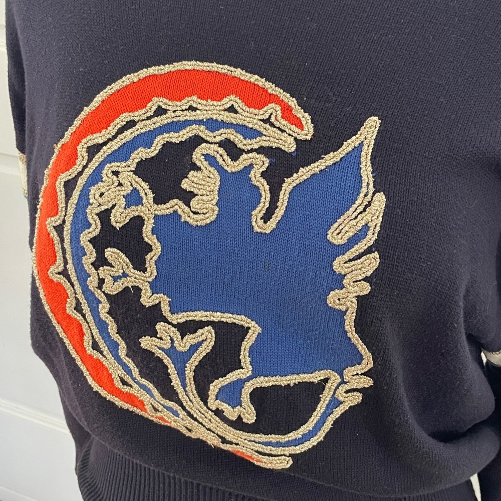 Escada Navy Blue Graphic Sweater - Picture 3 of 3